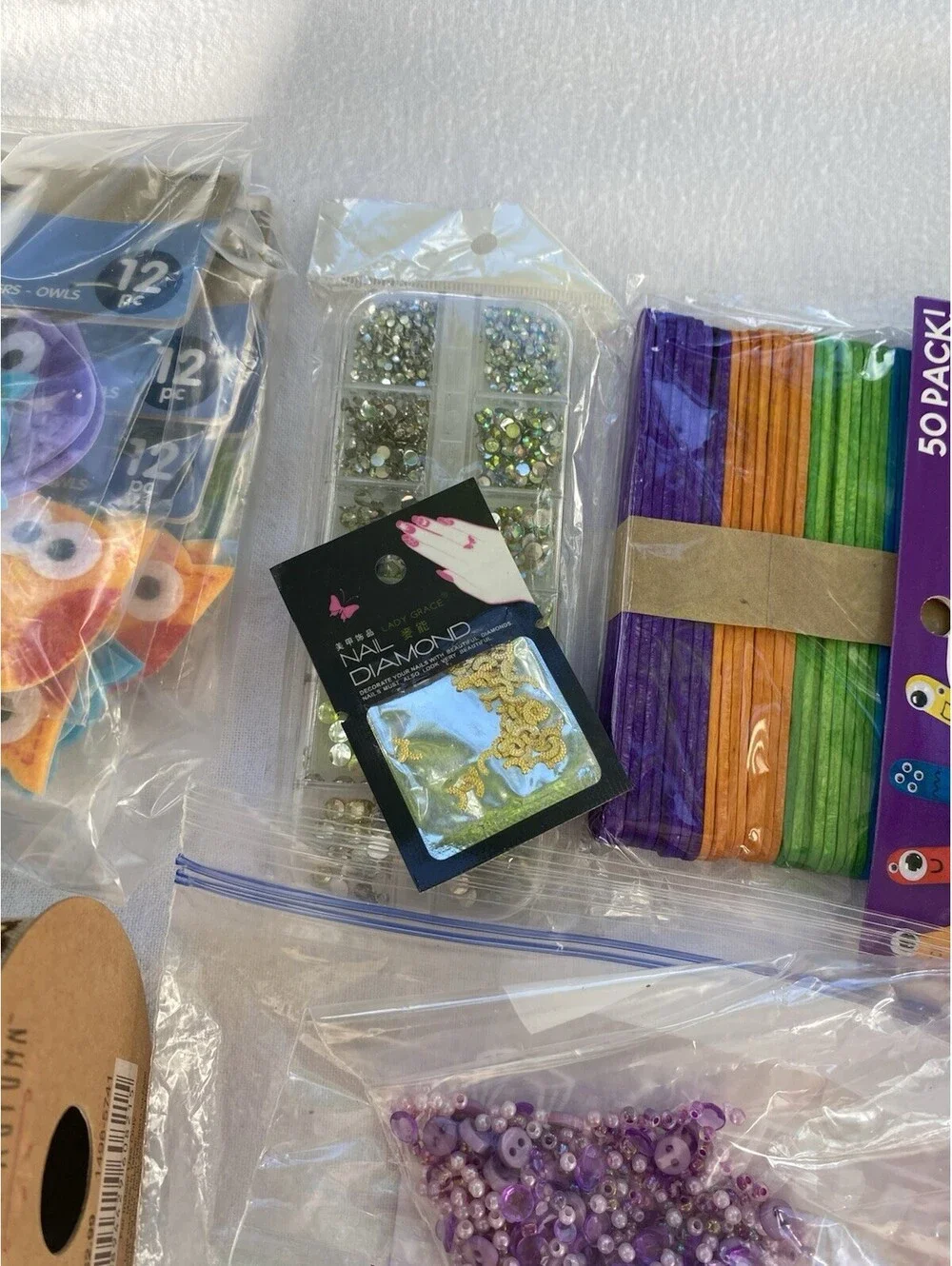 Lot of Mixed Craft Supplies Assorted Miscellaneous Crafting Items